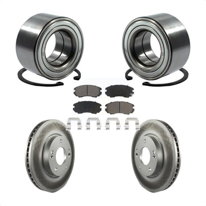 Kit de rotors et plaquettes de frein à disque enduits de roulement de roue avant pour Kia Sou 2012 – 2013