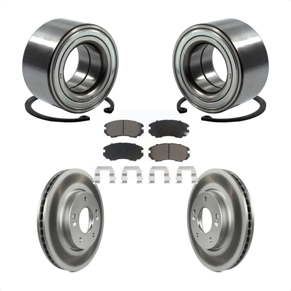 Kit de plaquettes de Rotor de frein à disque enduit de roulement de roue avant pour Kia Soul 2010 2.0 – 2011