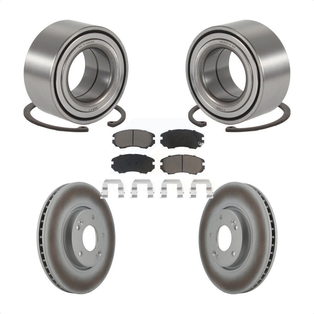 Kit de plaquettes de Rotor de frein enduit de roulement de roue avant, pour Hyundai Sonata 2006 2010 3.3