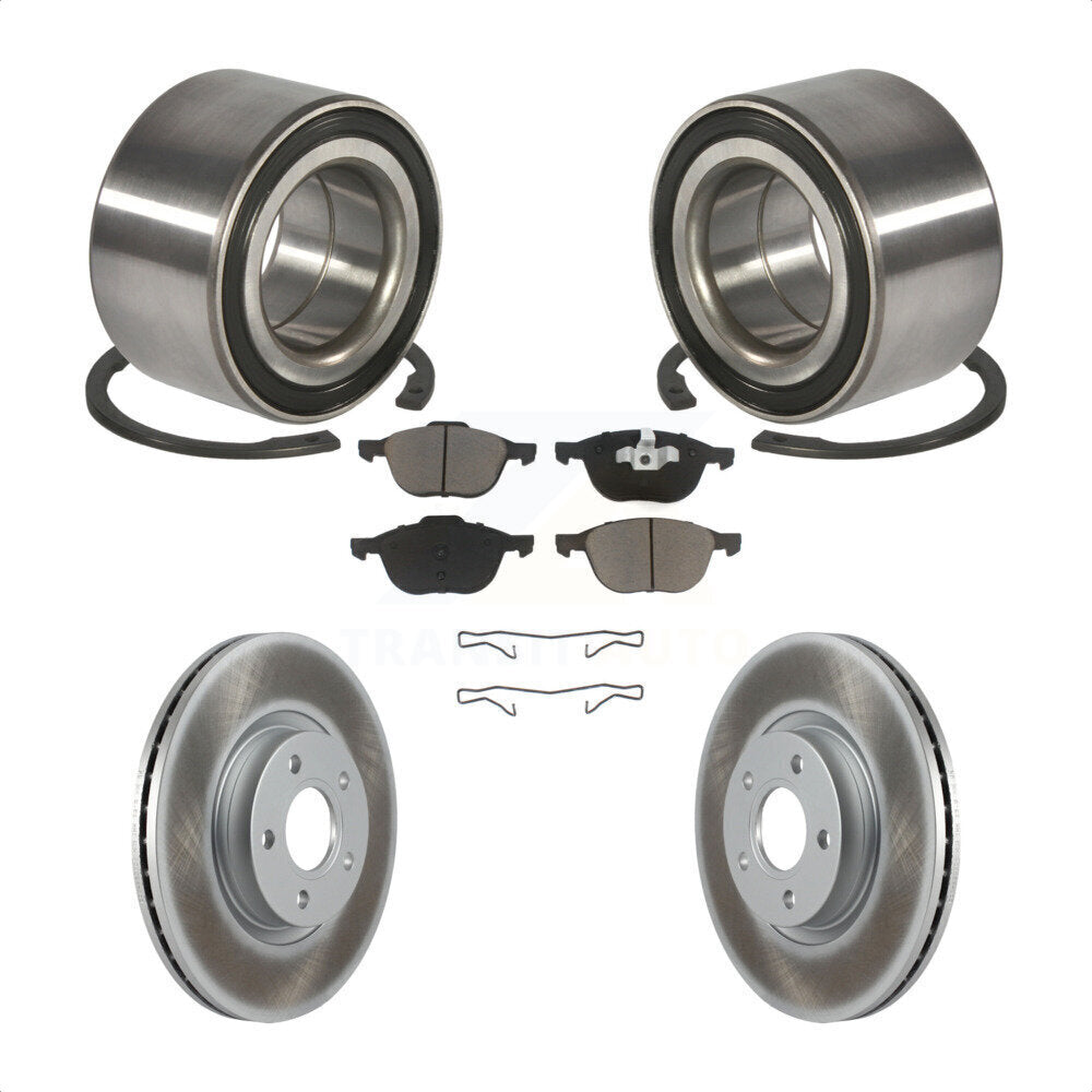 Kit de rotors et plaquettes de frein à disque enduits de roulement de roue avant pour Ford Escape C-Max