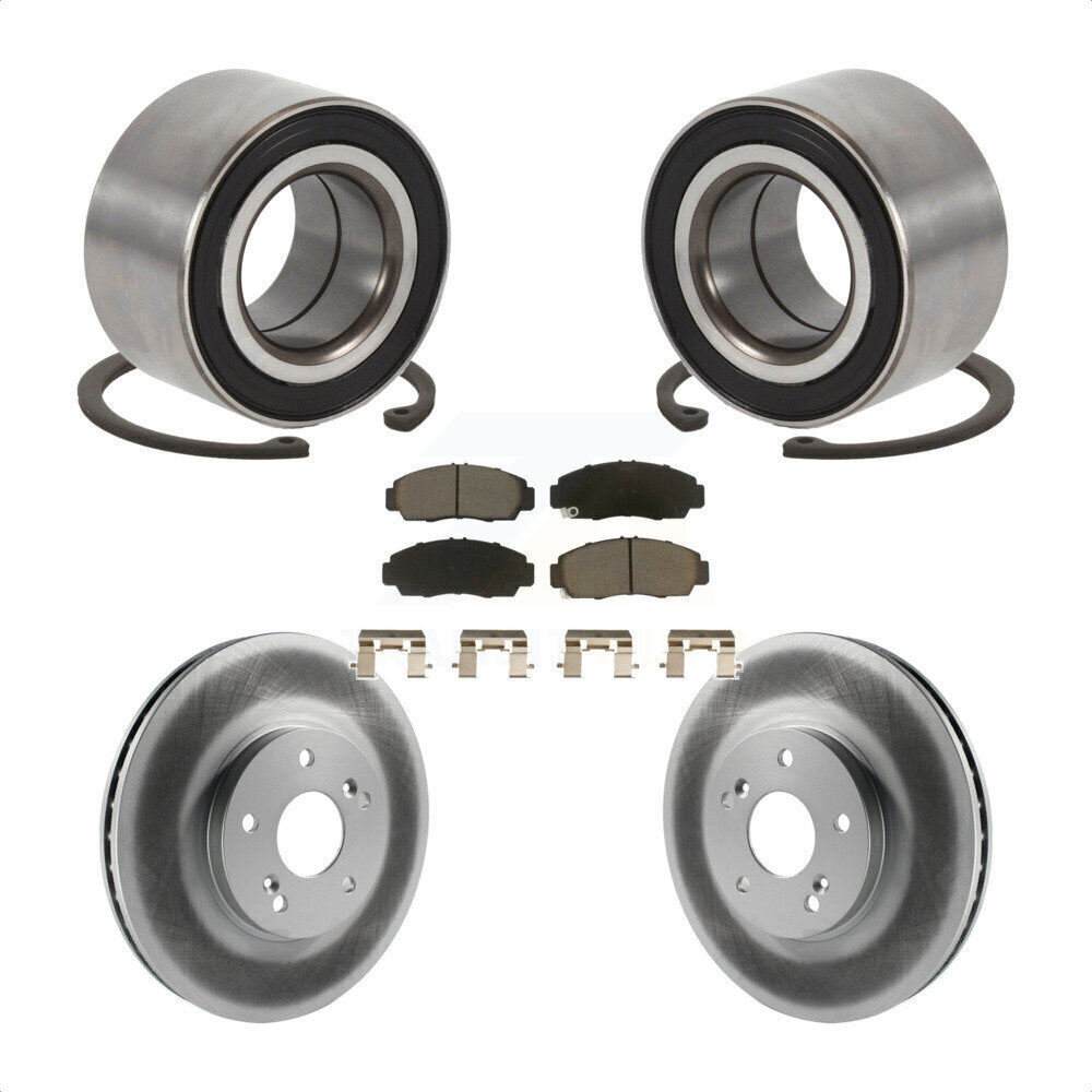 Kit de Rotor et de plaquettes de frein enduits de roulement de roue avant, pour Honda Accord Acura TSX T