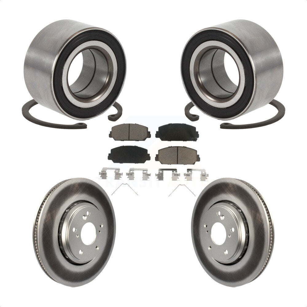 Kit de Rotor et plaquettes de frein à disque revêtu de roulement de roue avant, pour Honda Civic Acura IL