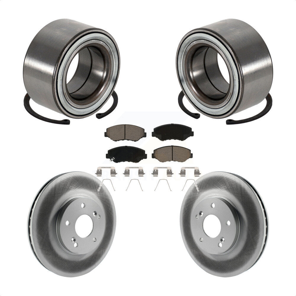 Kit de Rotor et plaquettes de frein à disque revêtus de roulement de roue avant pour Honda Pilo 2005 – 2008