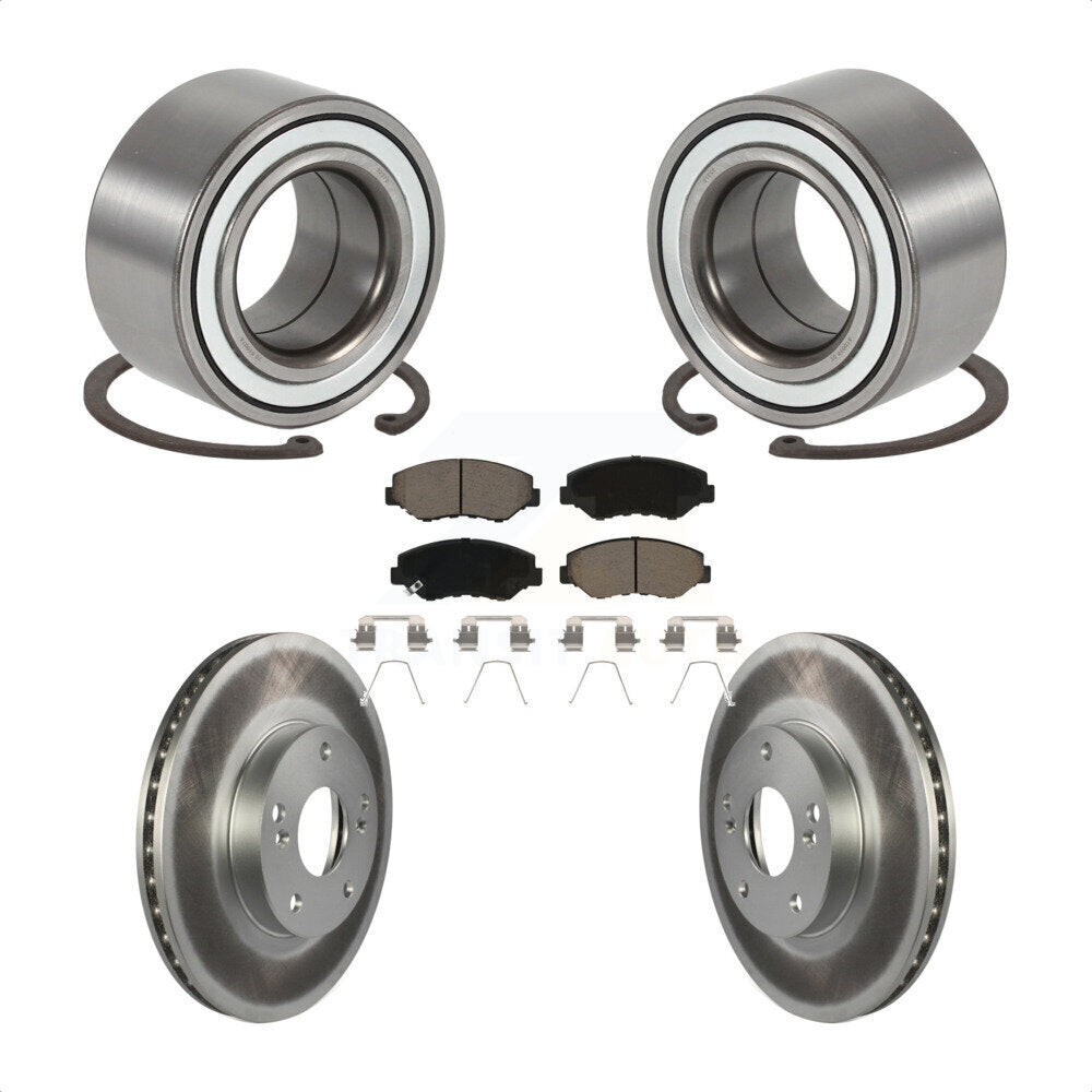 Kit de rotor et plaquettes de frein revêtus de roulement de roue avant pour Honda Element E 2003 – 2011