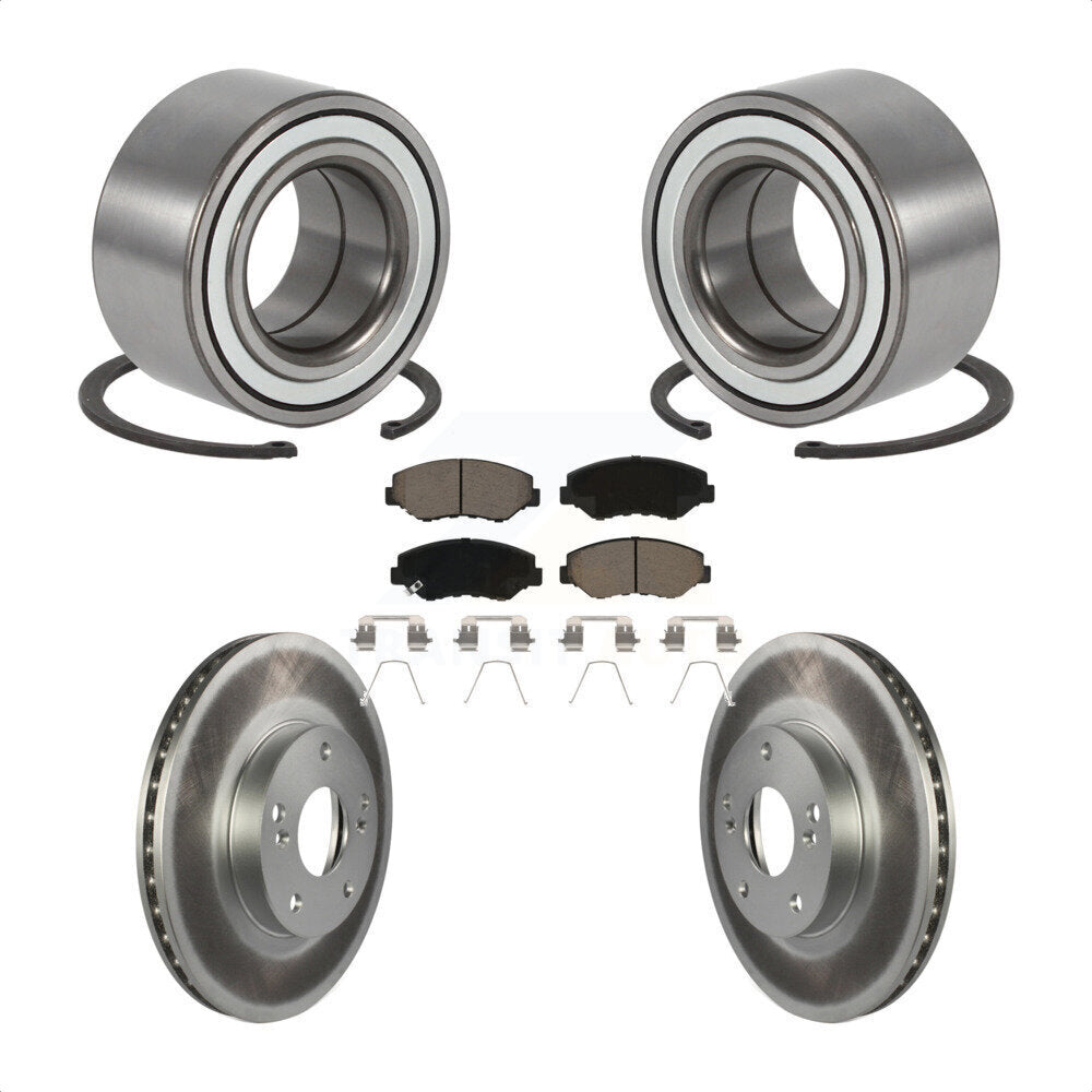 Kit de rotors et plaquettes de frein à disque enduits de roulement de roue avant pour Honda Element