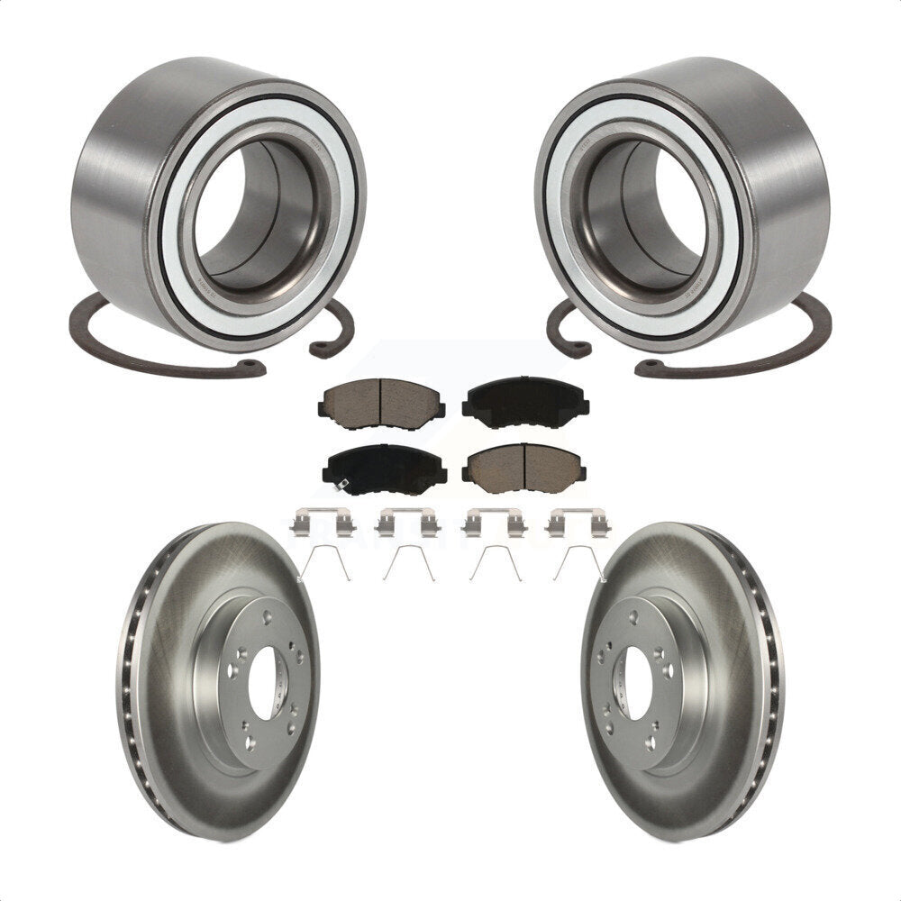 Kit de rotors de frein à disque revêtus de roulement de roue avant et de plaquettes en céramique pour Honda CR-