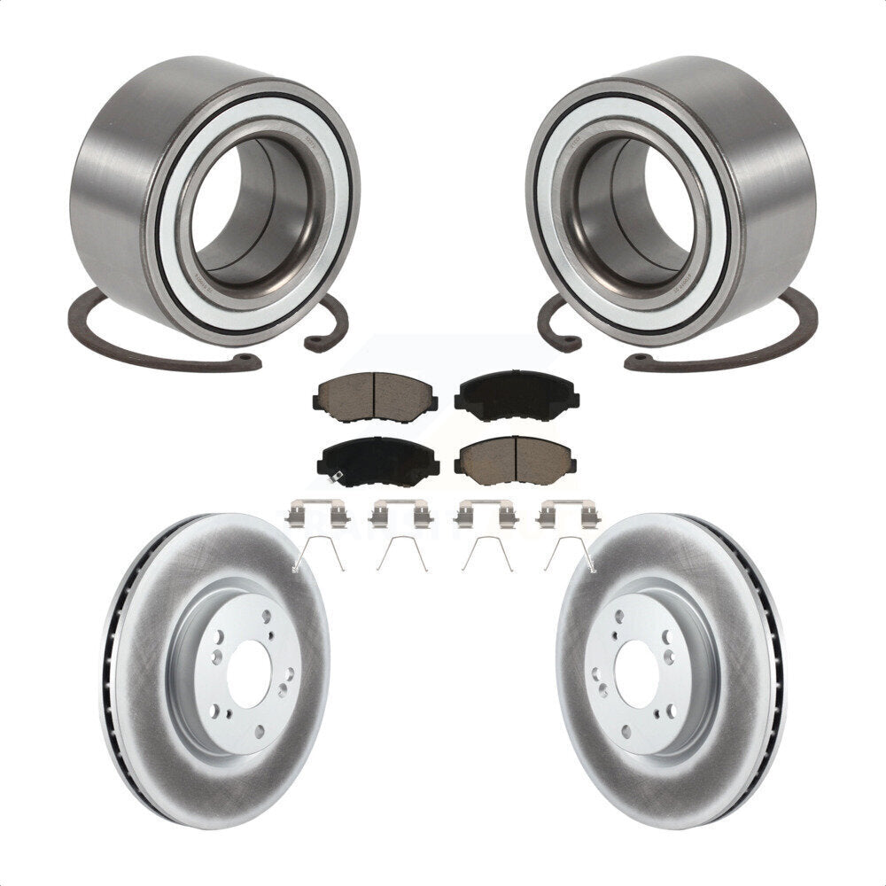 Kit de Rotor et de plaquettes de frein à disque revêtu de roulement de roue avant, pour Honda CR-2005 – 2006