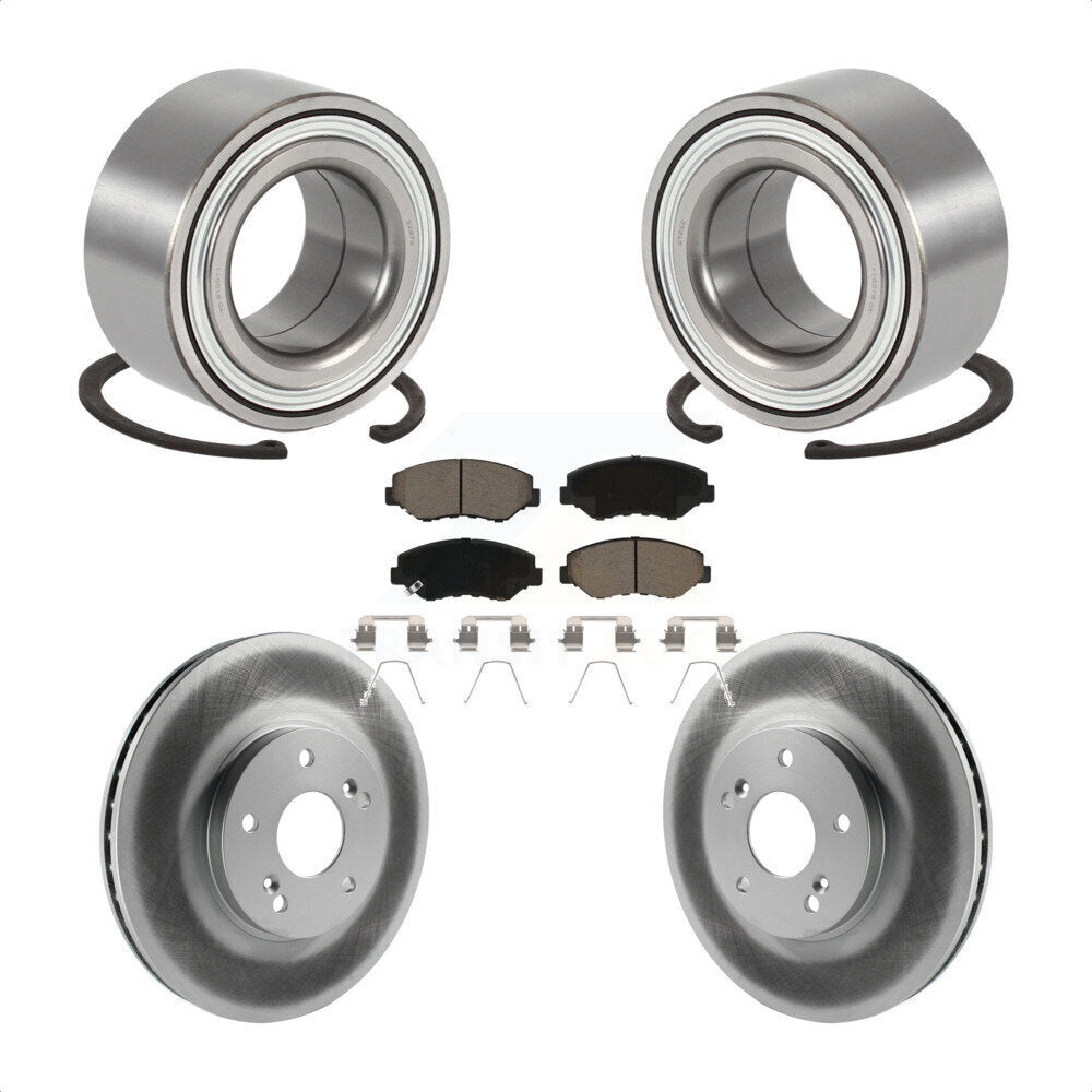 Kit de Rotor et plaquettes de frein à disque revêtus de roulement de roue avant pour Honda Pilo 2003 – 2004