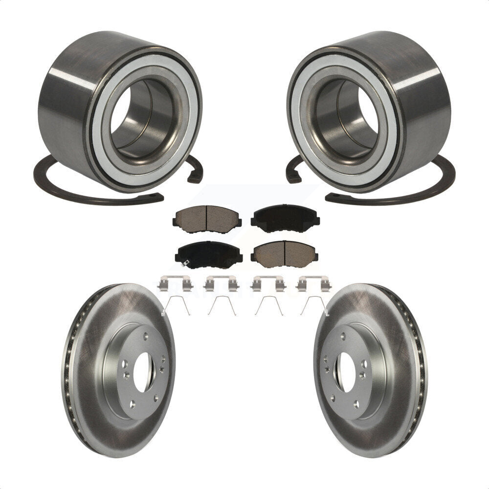 Kit de rotors et plaquettes de frein à disque enduits de roulement de roue avant pour Honda CR-Z 2016