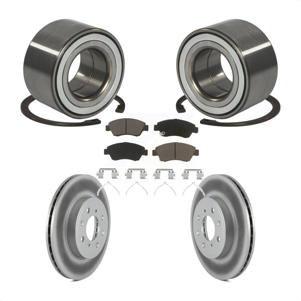 Kit de rotor et de plaquettes de frein à disque enduit de roulement de roue avant pour Honda Fi 2015 – 2020