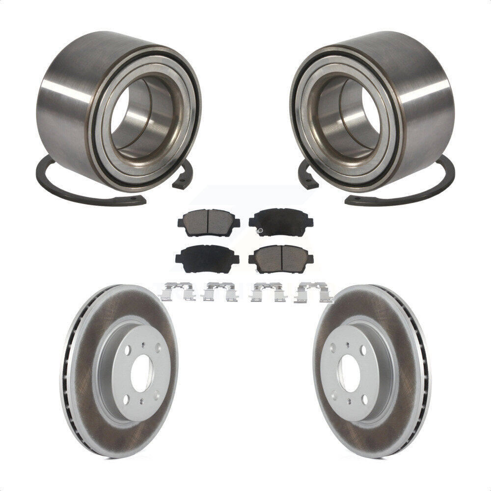 Kit de rotor et de plaquettes de frein à disque revêtus de roulement de roue avant, pour Toyota Priu 2001 – 2003