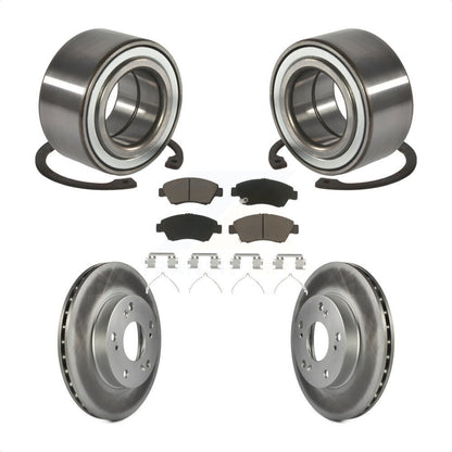 Kit de Rotor et de plaquettes de frein à disque enduit de roulement de roue avant pour Honda Civic Si 2004