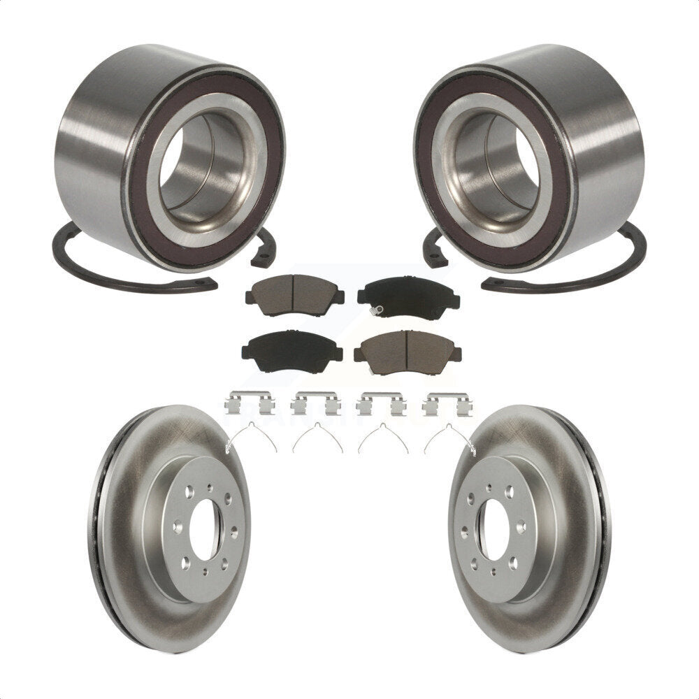 Kit de Rotor et plaquettes de frein à disque enduit de roulement de roue avant pour Honda Fi 2007 – 2008