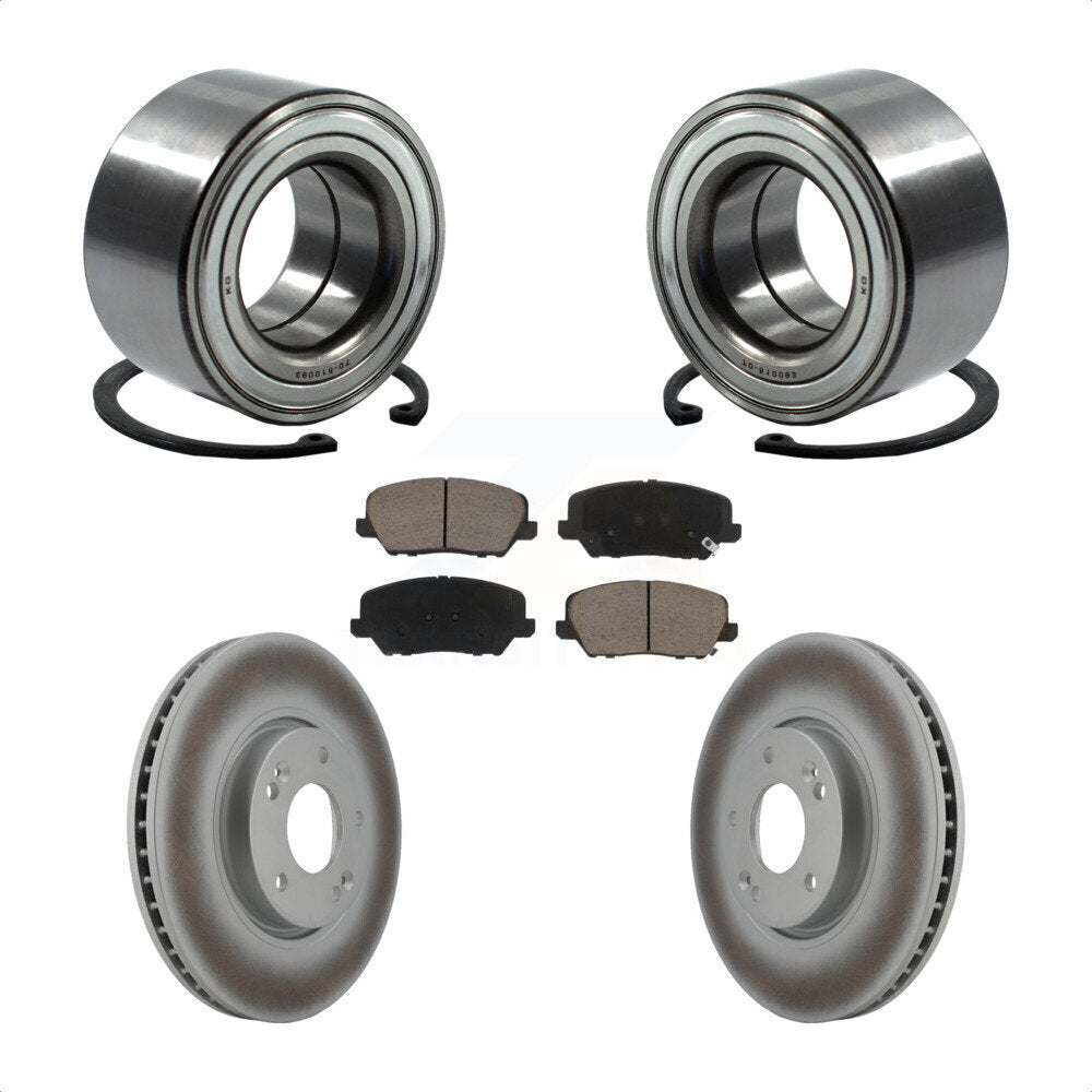 Kit de plaquettes de Rotor de frein à disque revêtu de roulement de roue avant, pour Kia Forte Forte5 Hyunda