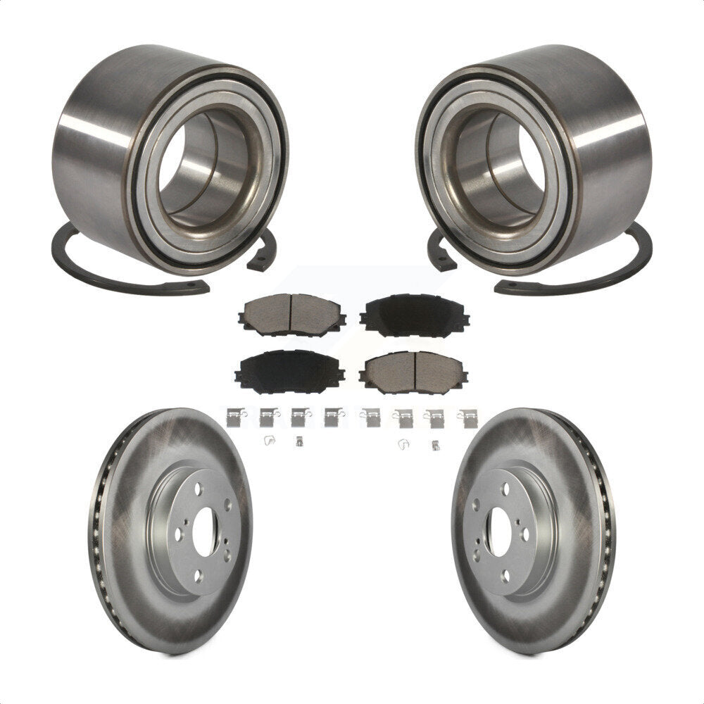 Kit de plaquettes de Rotor de frein enduit de roulement de roue avant, pour Toyota Corolla Matrix Pontia