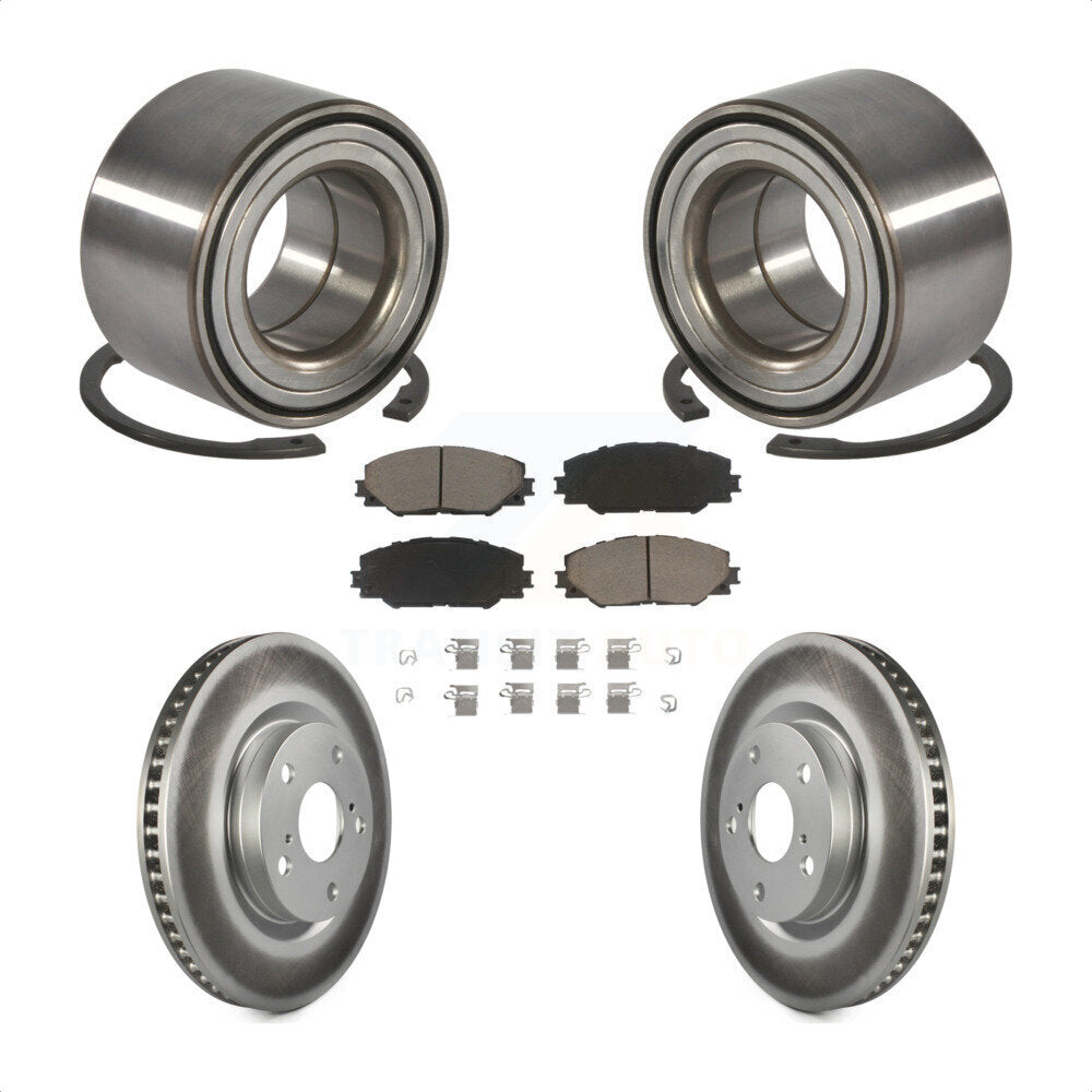 Kit de rotor et de plaquettes de frein avec roulement de roue avant, pour Toyota Corolla i 2017 – 2018
