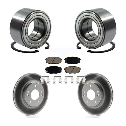 Kit de rotors et plaquettes de frein à disque enduits de roulement de roue avant pour Kia Soul Forte