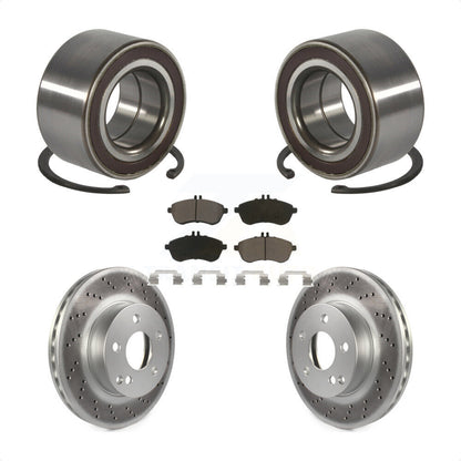 Kit de rotors et plaquettes de frein à disque enduits de roulement de roue avant pour Mercedes-Benz C30