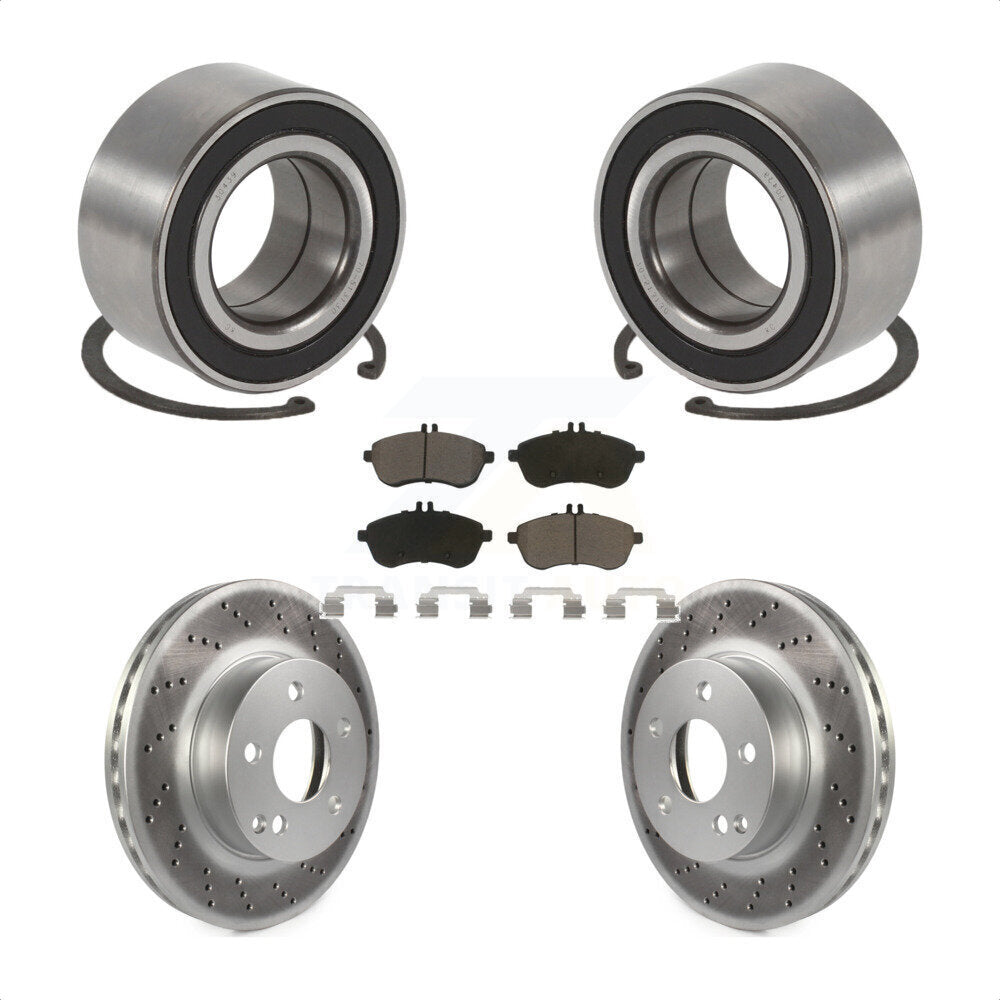 Kit de Rotor et de plaquettes de frein à disque revêtu de roulement de roue avant, pour Mercedes-Benz C250 AW