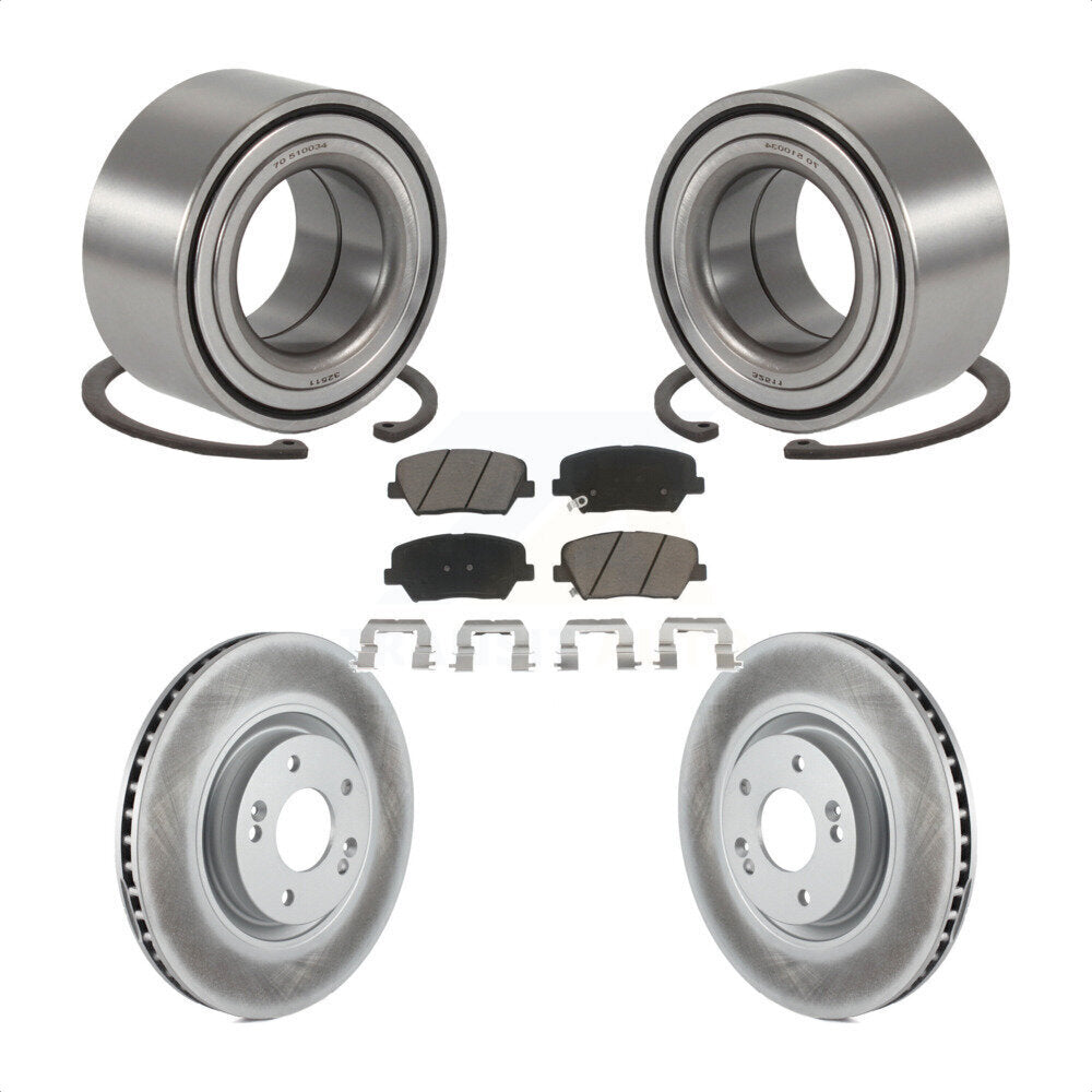 Kit de plaquettes de Rotor de frein à disque enduit de roulement de roue avant pour Hyundai Azer 2012 – 2017