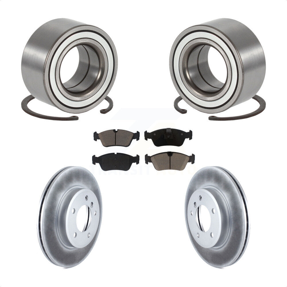 Kit de plaquettes de Rotor de frein à disque revêtu de roulement de roue avant, pour BMW 325i 325x 2001 – 2005