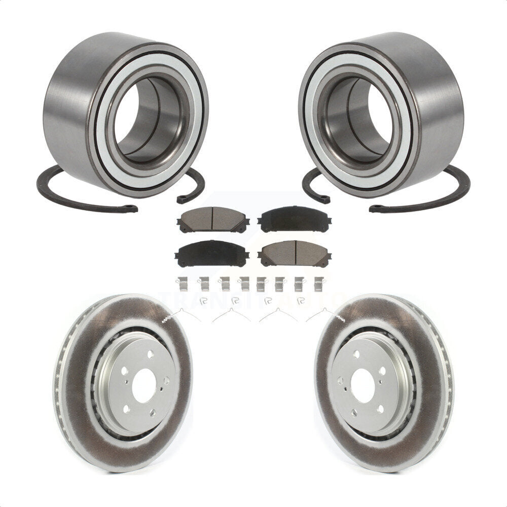Kit de rotors et plaquettes de frein à disque enduits de roulement de roue avant pour Lexus RX350 2016