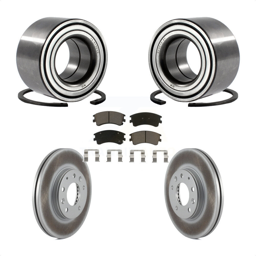 Kit de rotors et plaquettes de frein à disque enduits de roulement de roue avant pour Mazda 6 2003-2005