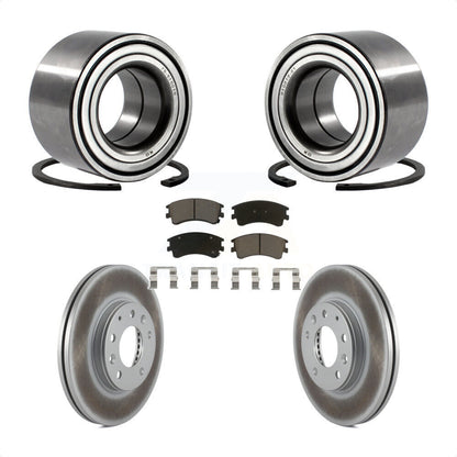 Kit de rotors et plaquettes de frein à disque enduits de roulement de roue avant pour Mazda 6 2003-2005