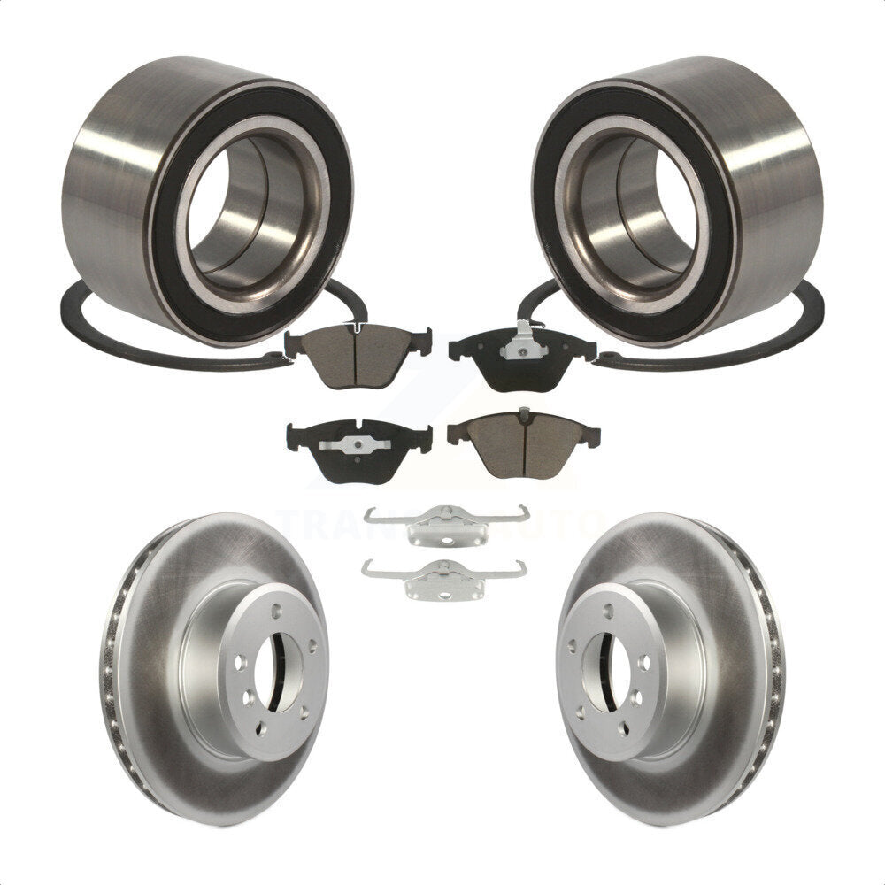 Kit de Rotor et plaquettes de frein revêtus de roulement de roue avant, pour BMW 530xi 528i xDrive 535