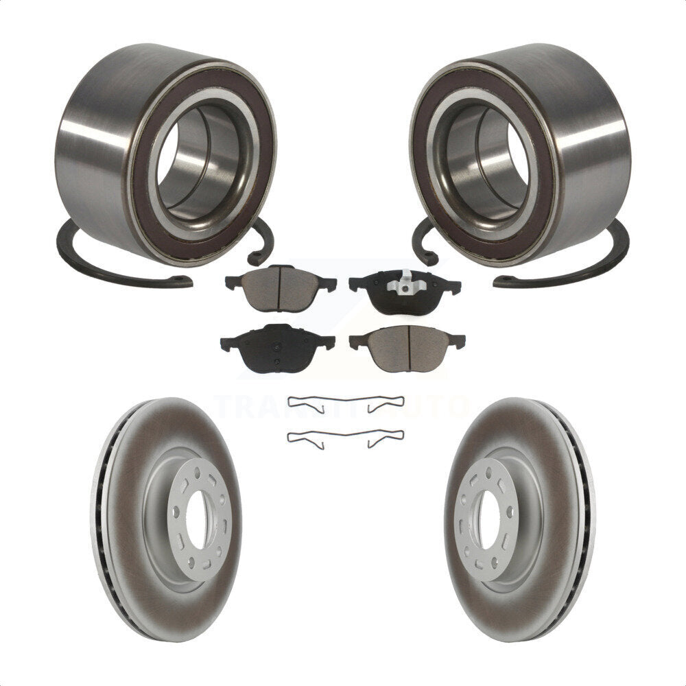 Kit de rotors et plaquettes de frein à disque enduits de roulement de roue avant pour Mazda 3 5 Sport