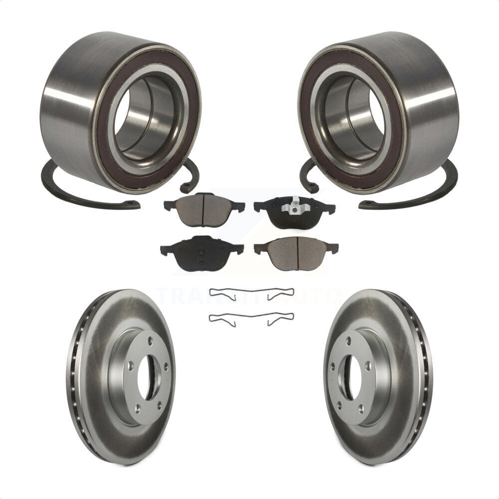 Kit de rotors et plaquettes de frein à disque enduits de roulement de roue avant pour Mazda 3 Sport