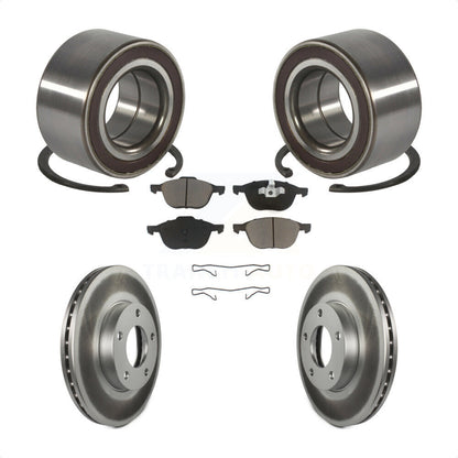 Kit de rotors et plaquettes de frein à disque enduits de roulement de roue avant pour Mazda 3 Sport