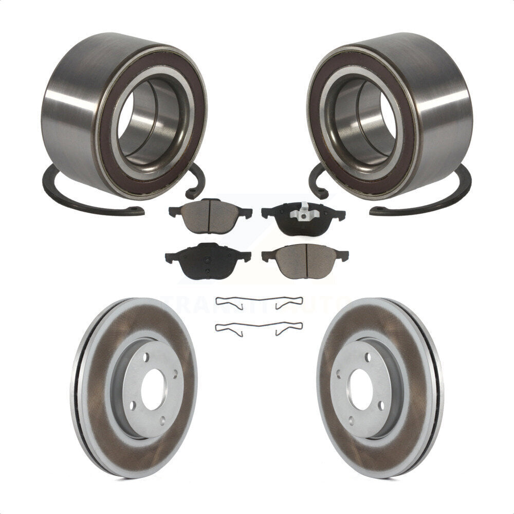Kit de rotor et de plaquettes de frein à disque revêtus de roulement de roue avant, pour Ford Focu 2005 – 2007