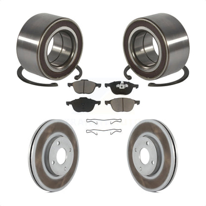 Kit de rotor et de plaquettes de frein à disque revêtus de roulement de roue avant, pour Ford Focu 2005 – 2007
