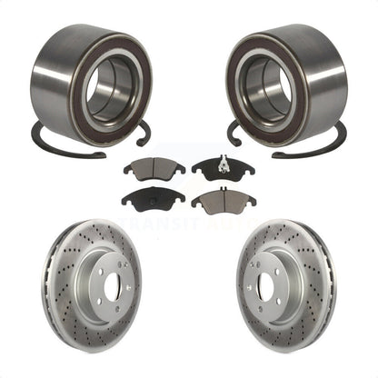 Kit de plaquettes de Rotor de frein enduites de roulement de roue avant, pour Mercedes-Benz C300 E350 C35