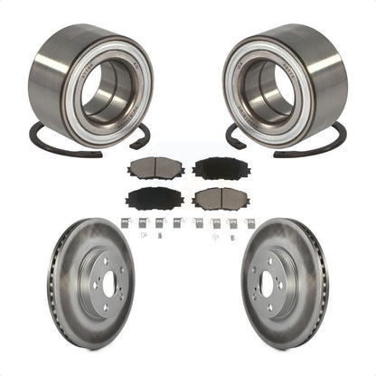 Kit de rotors et plaquettes de frein à disque revêtus de roulement de roue avant pour Scion x 2008 – 2014
