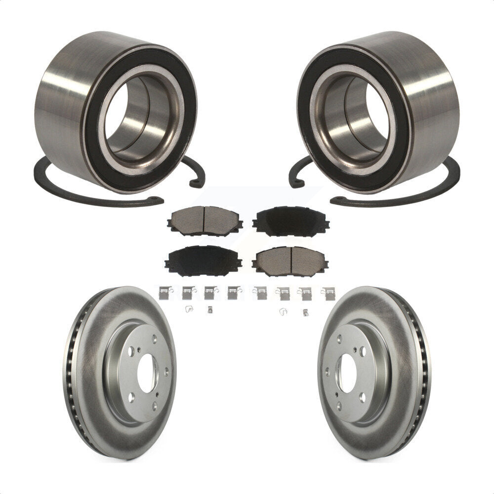 Kit de rotors et plaquettes de frein à disque enduits de roulement de roue avant pour Lexus HS250h 2010
