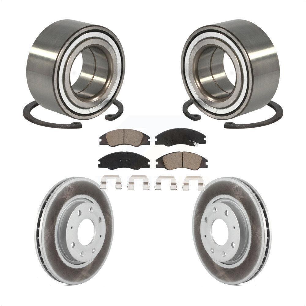 Kit de Rotor et de plaquettes de frein à disque enduit de roulement de roue avant pour Kia Spectra Spectra