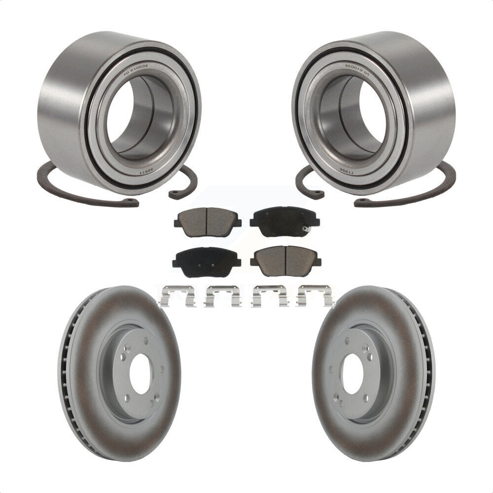 Kit de Rotor et de plaquettes de frein enduits de roulement de roue avant, pour Hyundai Sonata Kia Optim