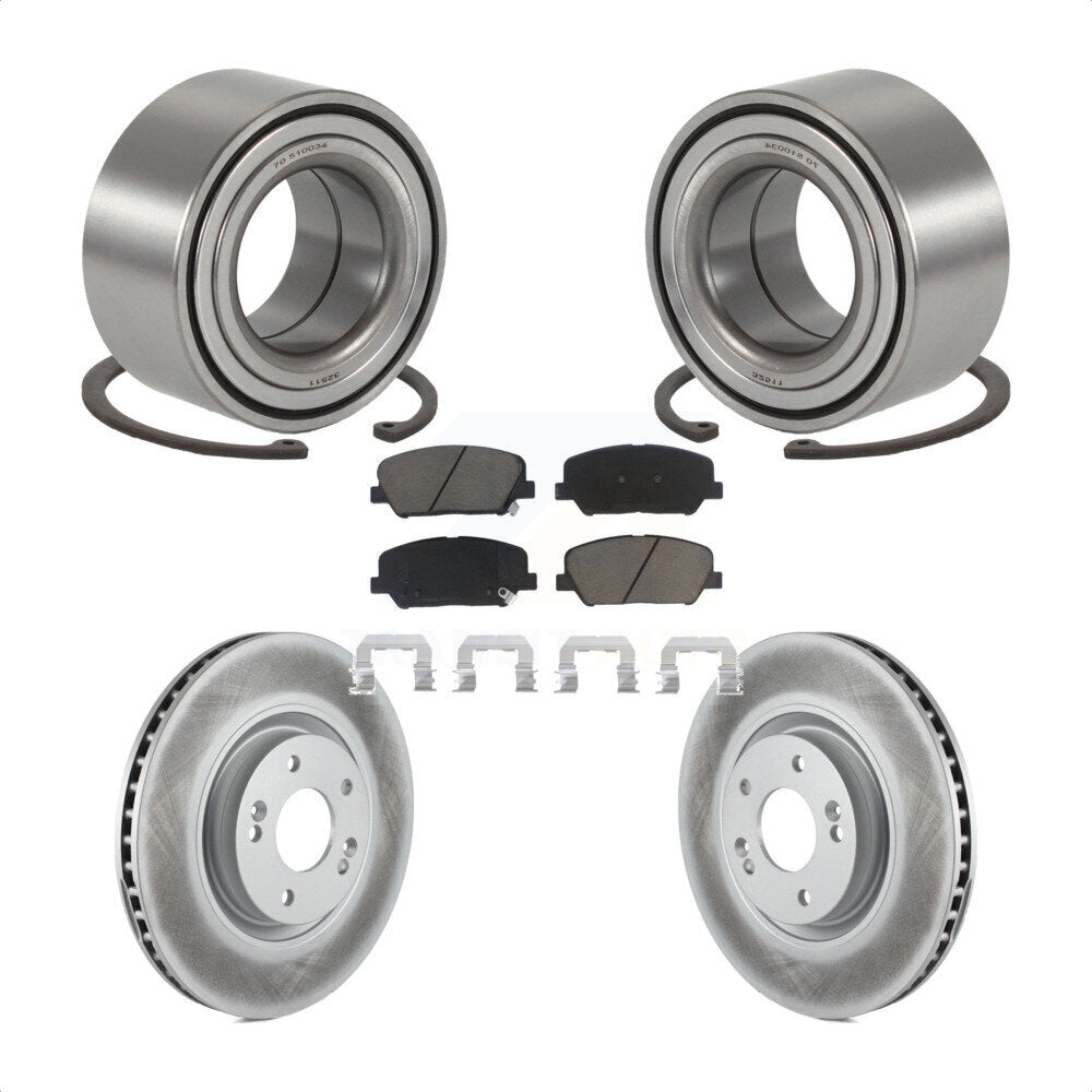 Kit de rotor et de plaquettes de frein avec roulement de roue avant, pour Kia Optima 2.0 2011 – 2015