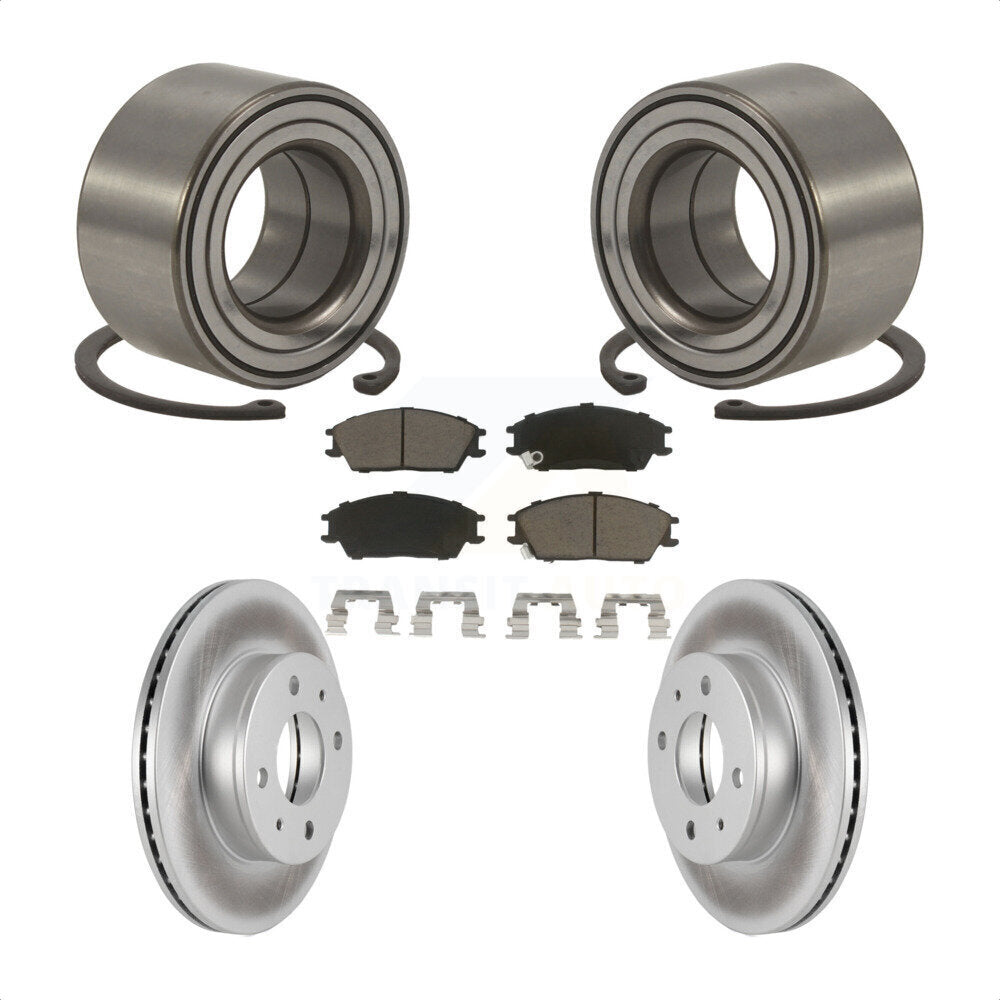 Kit de plaquettes de Rotor de frein à disque revêtu de roulement de roue avant, pour Hyundai Accen 2000 – 2005