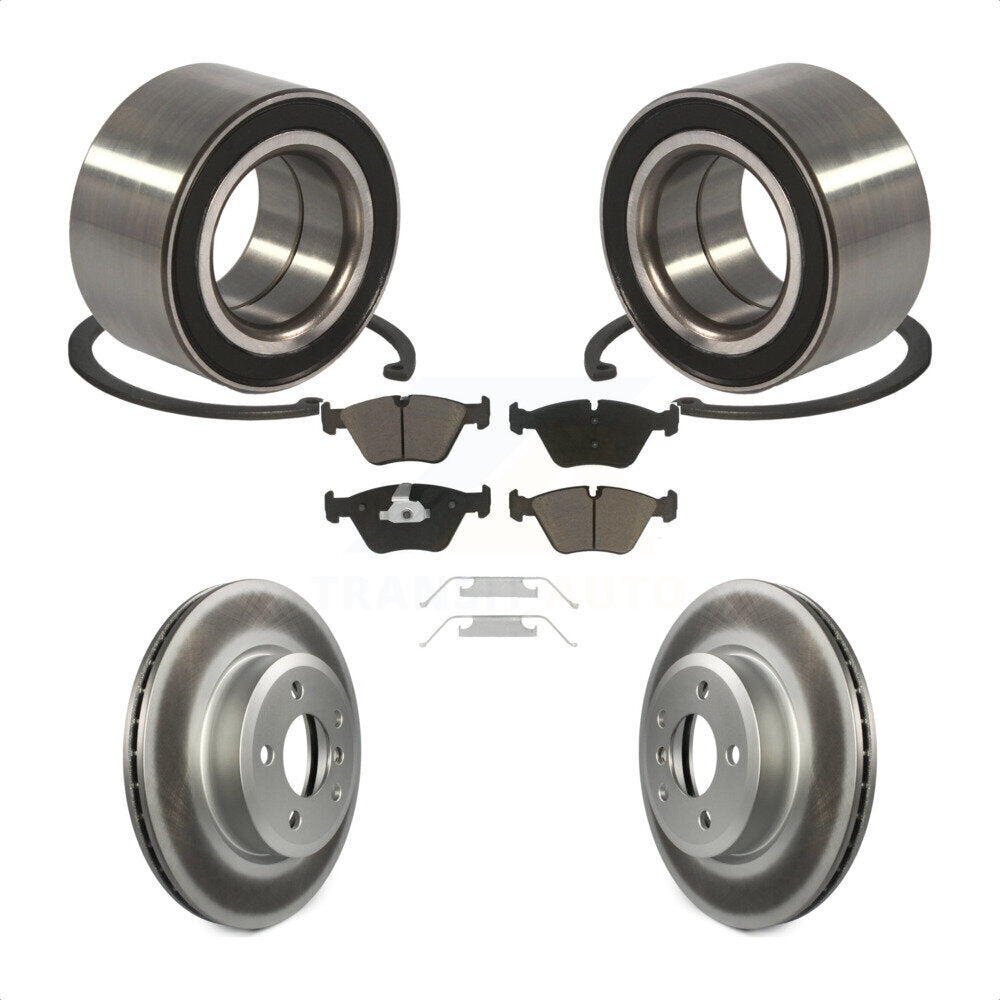 Kit de rotors et plaquettes de frein à disque revêtus de roulement de roue avant pour BMW X3 2004 – 2010