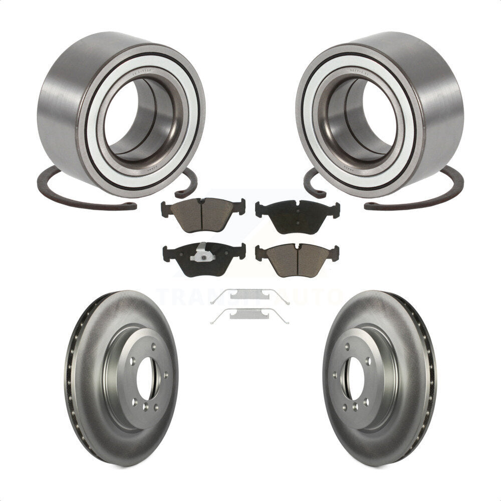 Kit de plaquettes de Rotor de frein à disque revêtu de roulement de roue avant, pour BMW 330i 330x 2001 – 2005