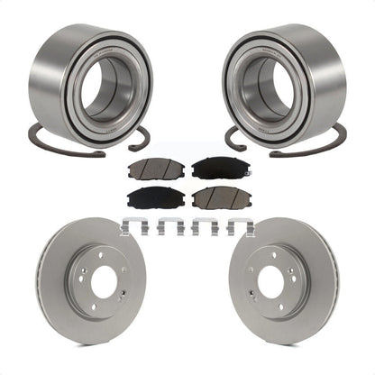 Kit de rotors et plaquettes de frein à disque enduits de roulement de roue avant pour Hyundai Santa Fe