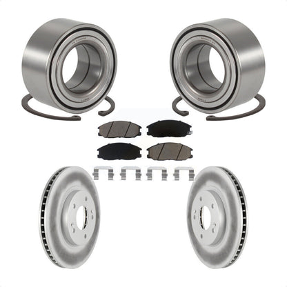 Kit de rotors et plaquettes de frein à disque enduits de roulement de roue avant pour Hyundai Santa Fe