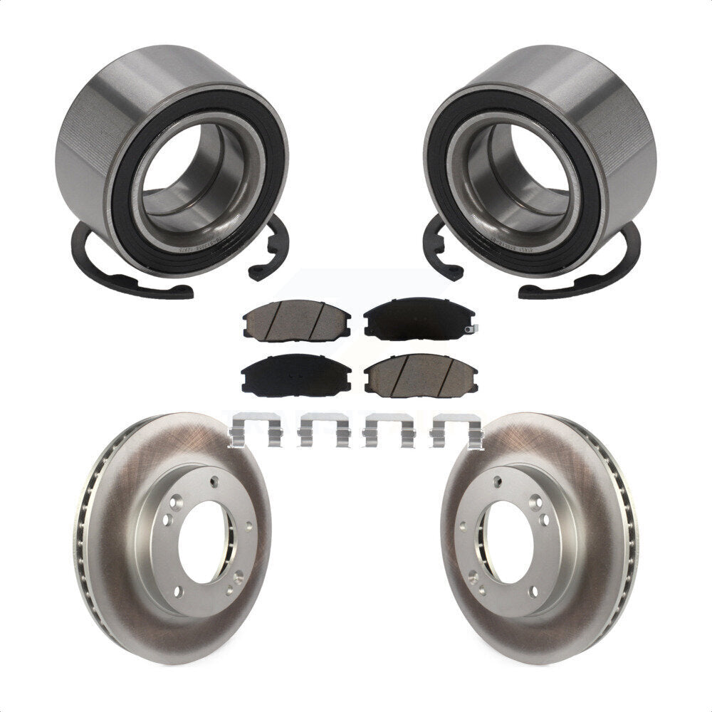 Kit de rotors et plaquettes de frein à disque revêtus de roulement de roue avant pour Kia Sorent 2003 – 2006