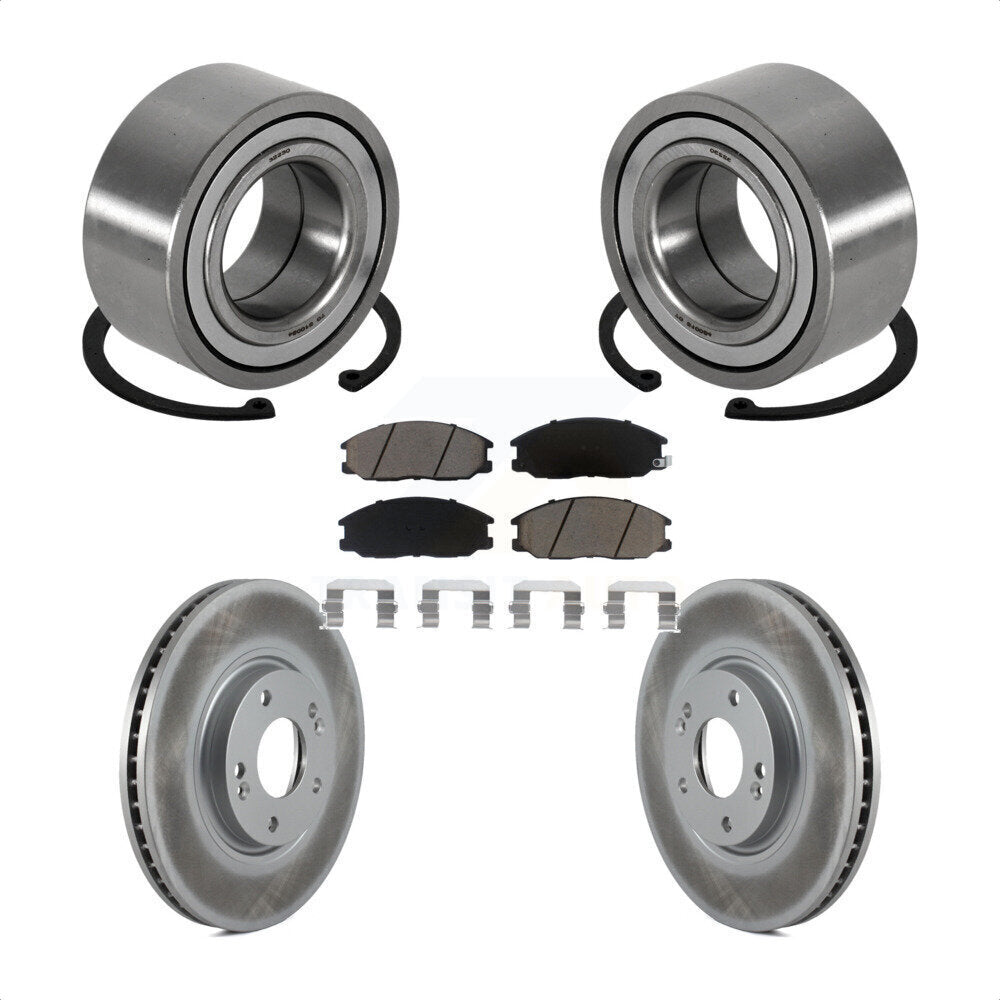 Kit de rotor et de plaquettes de frein à disque revêtus de roulement de roue avant pour Kia Amant 2004 – 2006