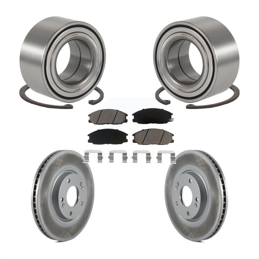 Kit de rotors et plaquettes de frein à disque enduits de roulement de roue avant pour Hyundai XG350