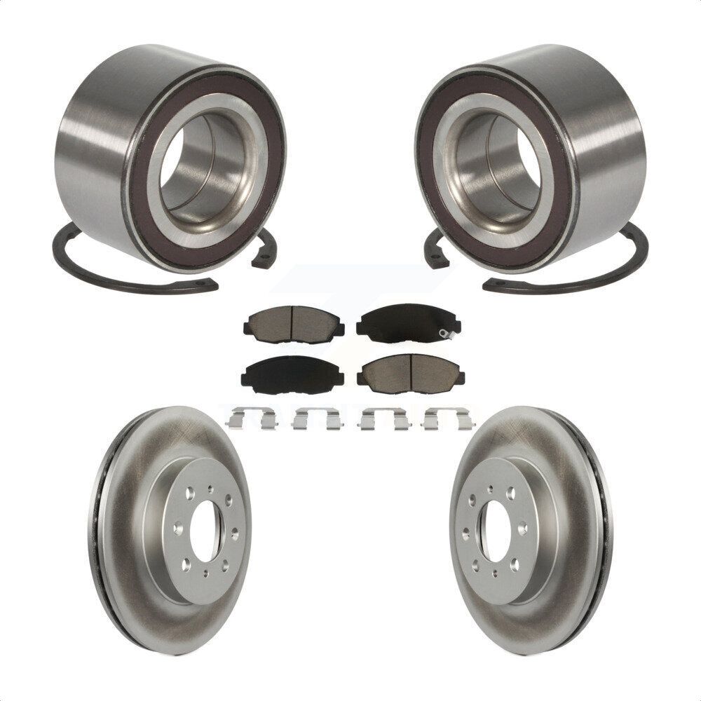 Kit de rotors et plaquettes de frein à disque enduits de roulement de roue avant pour Honda Insight