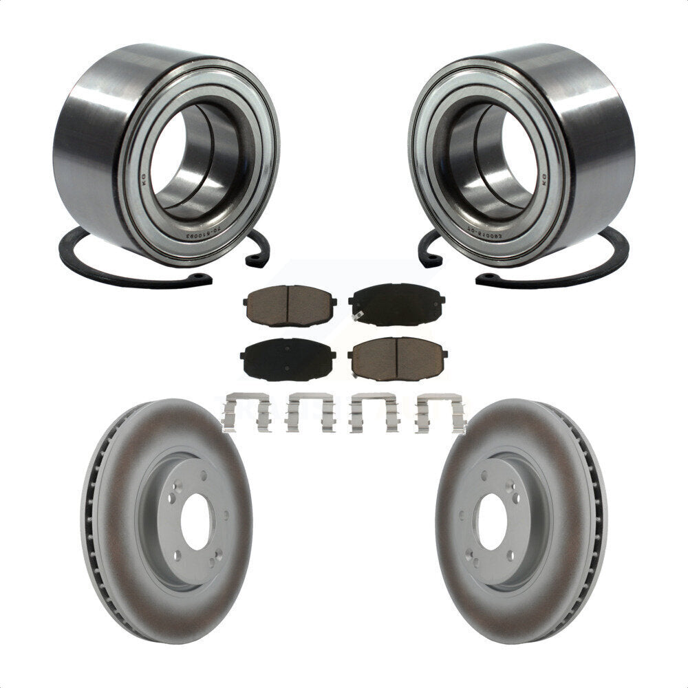 Kit de Rotor et plaquettes de frein à disque revêtus de roulement de roue avant, pour Kia Forte koup Forte
